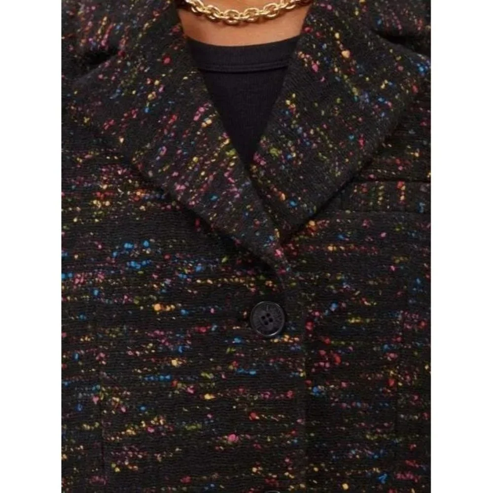 🆕 GANNI Oversized Jacket Wool Blend Small-Medium - Picture 6 of 13